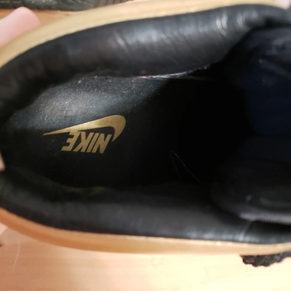Nike Dunk Sky Hi Studded Hidden Wedge Sneakers Black Gold Metallic Studd… - Picture 10 of 11